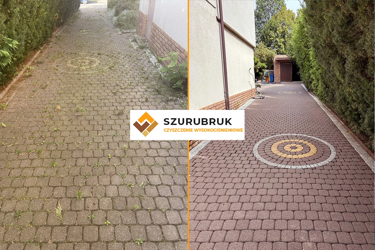 wyczyszczona kostka brukowa